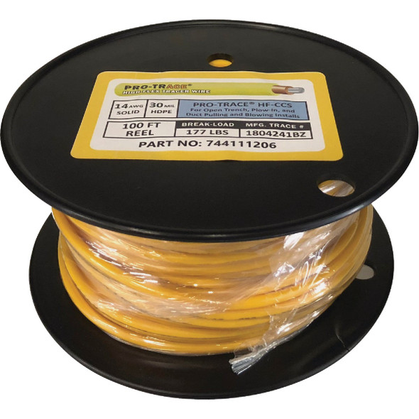 Pro-Flex Pro-Poly 100 Ft. Yellow Tracer Wire PFSFTY-14GA100C