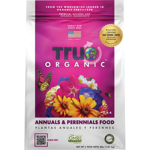 True Organic 4 Lb. 3-5-4 Annuals & Perennials Dry Plant Food R0031 True Organic 4 Lb. 3-5-4 Annuals & Perennials Dry Plant Food R0031