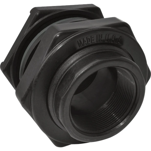 Abbott 1-1/4 In. Polypropylene Bulkhead Fitting TF125PE