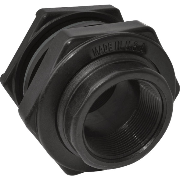 Abbott 1 In. Polypropylene Bulkhead Fitting TF100PE