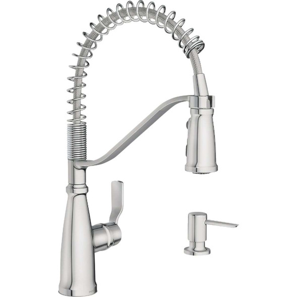 Moen Nolia 1-Handle Pull-Down Widespread Kitchen Faucet, Chrome 87886