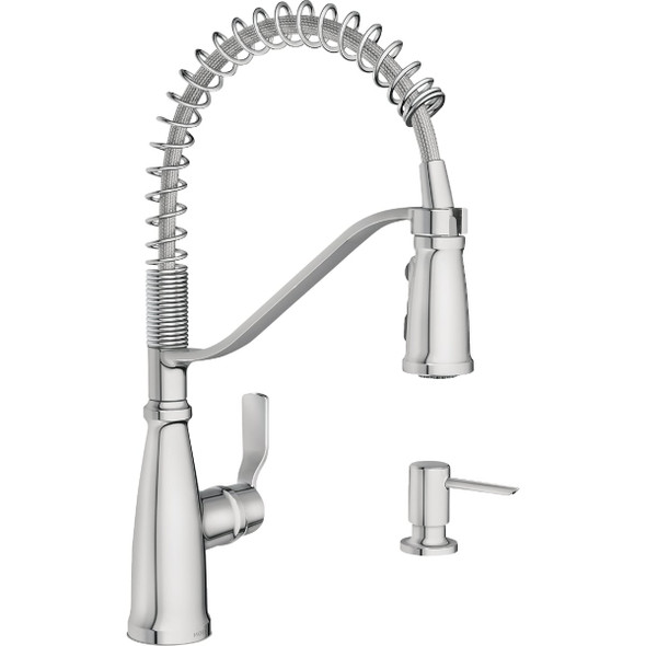 Moen Nolia 1-Handle Pull-Down Widespread Kitchen Faucet, Chrome 87886