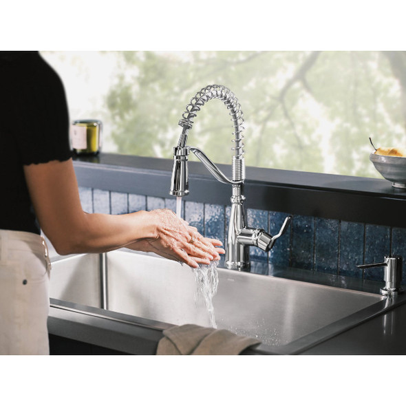 Moen Nolia 1-Handle Pull-Down Widespread Kitchen Faucet, Chrome 87886 435156