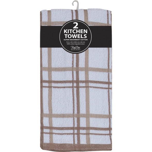 Kay Dee Designs Taupe Terry Kitchen Towel (2-Pack)