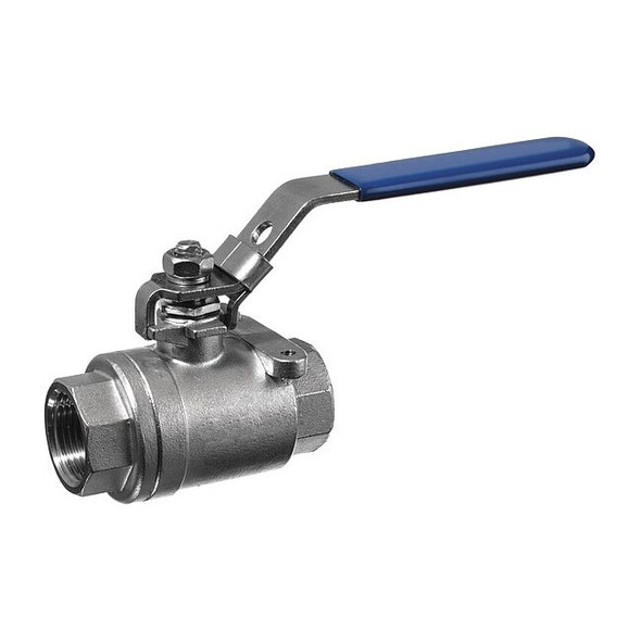 Usa Industrials Manual 2-Way Ball Valve,BSPT,304 SS ZUSA-VLV-161