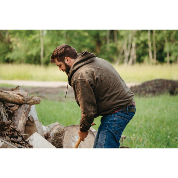 Berne Heritage Large Charcoal Thermal-Lined Full-Zip Hooded Sweatshirt Berne Heritage Large Charcoal Thermal-Lined Full-Zip Hooded Sweatshirt