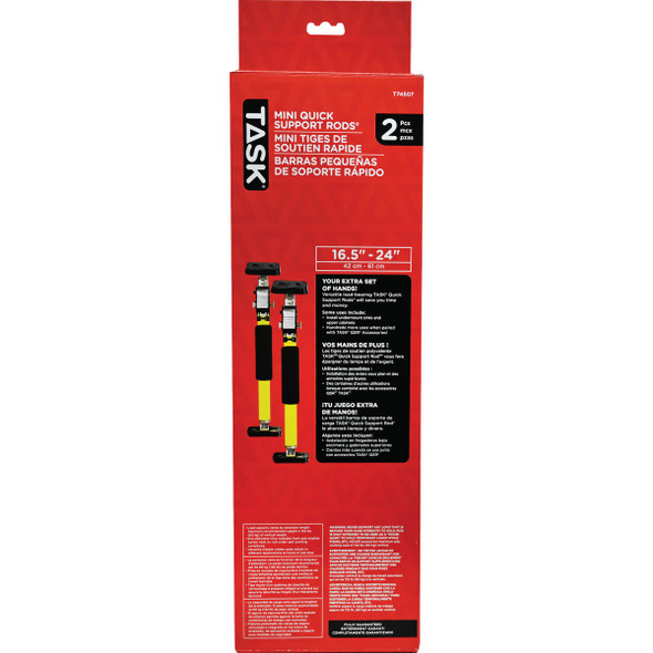 Task 16-1/2 In. to 24 In. EVA Mini Quick Support Rod (2-Pack) T74507
