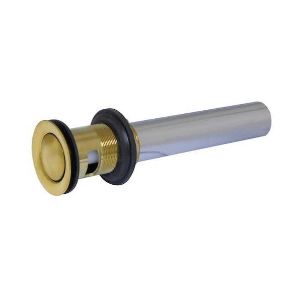 Brass, Bathroom Sink Drain, Push Pop-Up Drain with Overflow