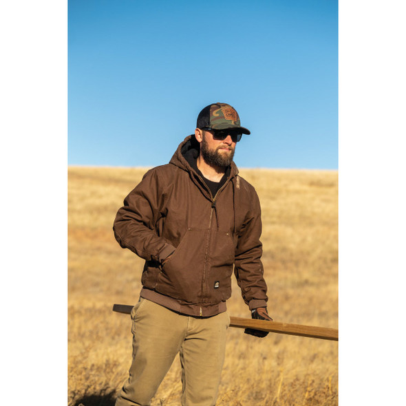Berne Heartland Men's Large Bark Hooded Work Jacket