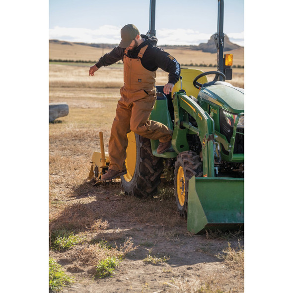 Berne Men's Large Brown Duck Heritage Insulated Bib Overalls Berne Men's Large Brown Duck Heritage Insulated Bib Overalls