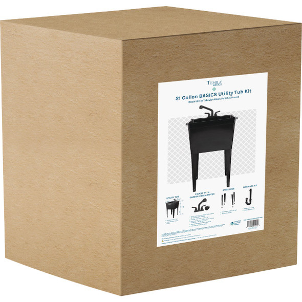 Tehila 21 Gal. Black Utility Sink Tehila 21 Gal. Black Utility Sink
