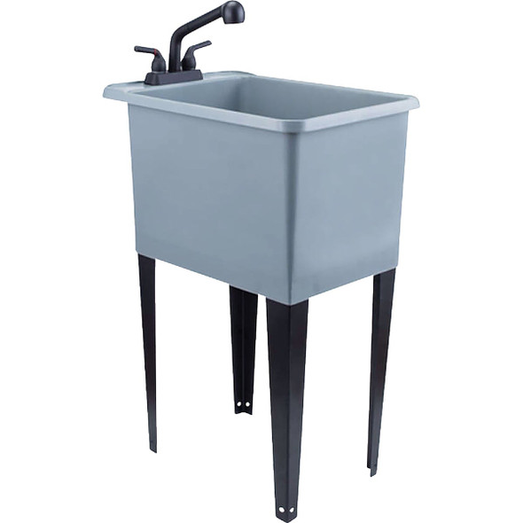 Tehila 16 Gal. Space-Saving Grey Utility Sink 115079