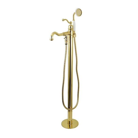 Kingston Brass Freestanding Tub Faucet, Polished Brass, Freestanding KS7132ABL