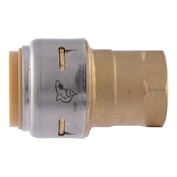 Sharkbite Max Adapter,Brass,1/2 in Size A Pipe Size UR092