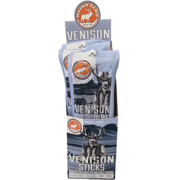 Pearson Ranch Jerky 4 Oz. Venison Hickory Multi-Pack Snack Stick Jerky Pack of 6 VH4-C-CAD 829478