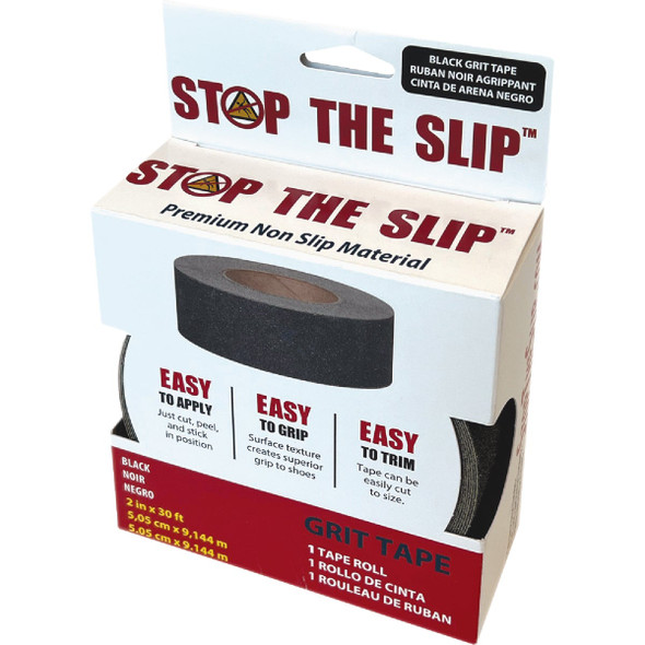 Stop The Slip 2 In. x 30 Ft. Black Non-Slip Grit Tape HTPG0230BP1 819244