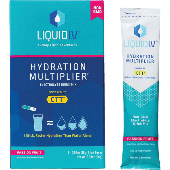 Liquid IV 0.56 Oz. Passion Fruit Hydration Multiplier Mix (6-Pack) LVM6002