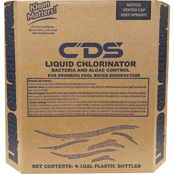 CDS 1 Gal. Liquid Pool Shock Chlorinator CD160001 Pack of 4 891192