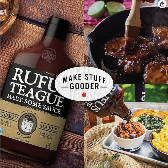 Rufus Teague Whiskey Maple 15.25 Oz. BBQ Sauce 1207 890925