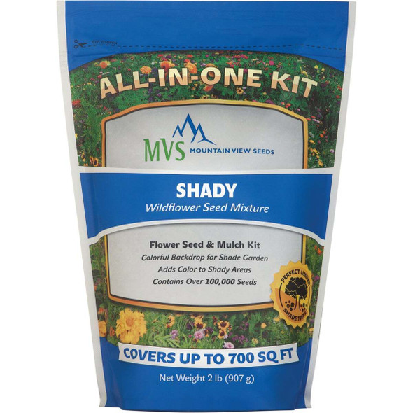 Mountain View Seeds 2 Lb. 700 Sq. Ft. Coverage Shady Wildflower Seed Mix 100571