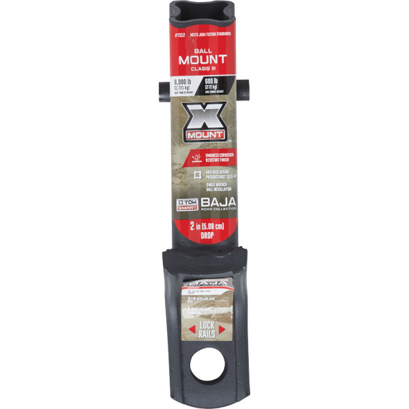 TowSmart Baja X-Mount Class III 2 In. Drop Hitch Ball Mount, 6000 Lb. Capacity 7312 580010