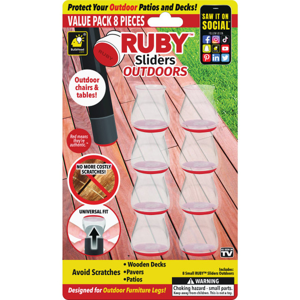 Ruby Sliders Outdoor Patio Furniture Leg Tip (8-Count) 16681-6