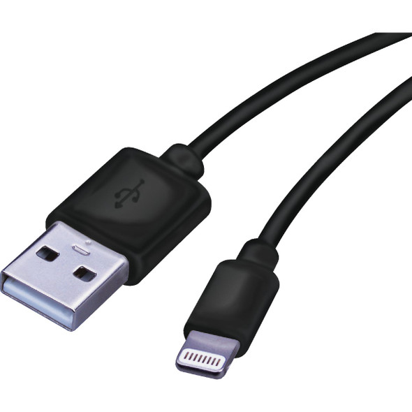 Blue Jet 3 Ft. Black Lightning to Type-A USB Charging & Sync Cable BJ-1001