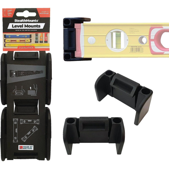 StealthMounts Universal Level Holders (2-Pack) OM-LM-BLK-2