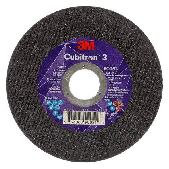 3m Cubitron Abrasive Cut-Off Wheel,7/8 in Connector 90051