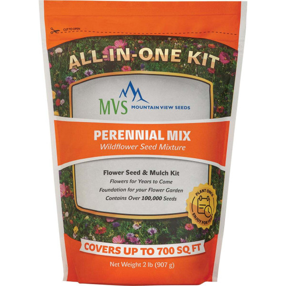 Mountain View Seeds 2 Lb. 700 Sq. Ft. Coverage Perennial Wildflower Seed Mix