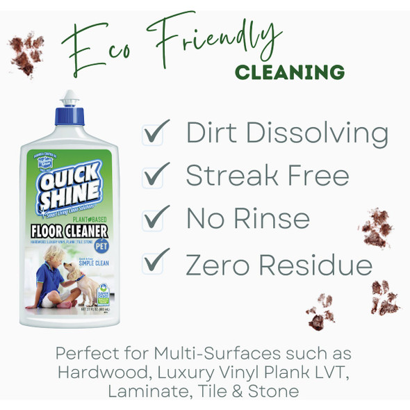 Quick Shine 27 Oz. Plant Based Pet Floor Cleaner 11164 638179