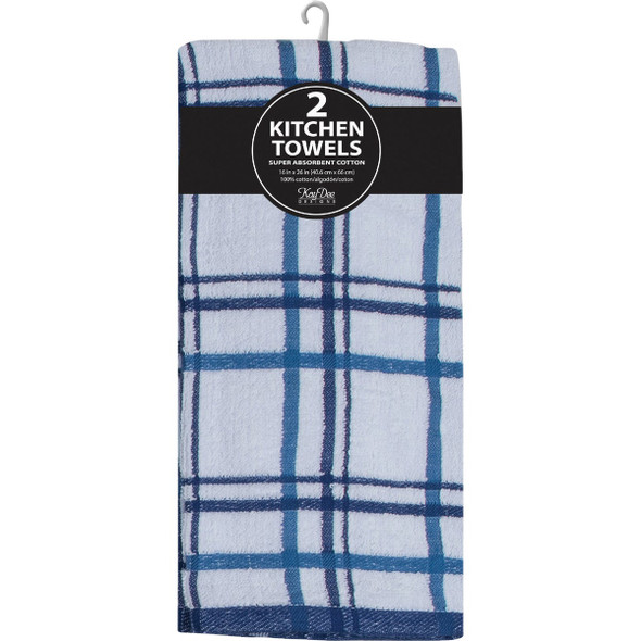 Kay Dee Designs Indigo Terry Kitchen Towel (2-Pack) R6578 Pack of 3 624548