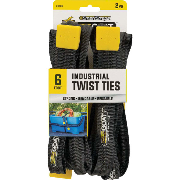 Twisted GOAT 6 Ft. Yellow Industrial Ties (2-Pack) 9209