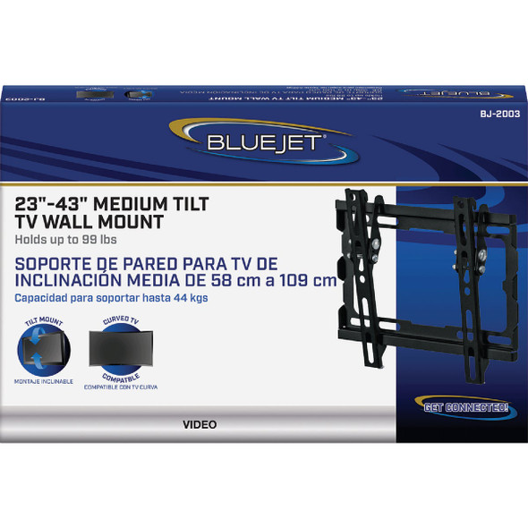Blue Jet Black 23 In. to 43 In. Medium Tiltable TV Wall Mount