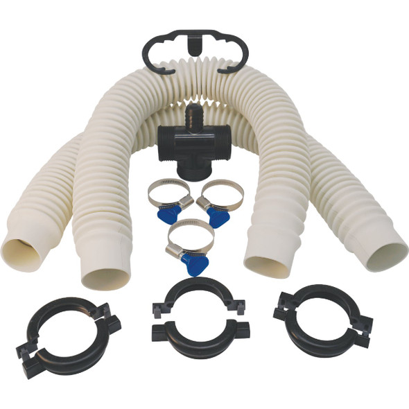 Simple Drain Double Basin Self-Plunging Sink Drain Trap Repair Kit 3EA-1Q2-ZC0