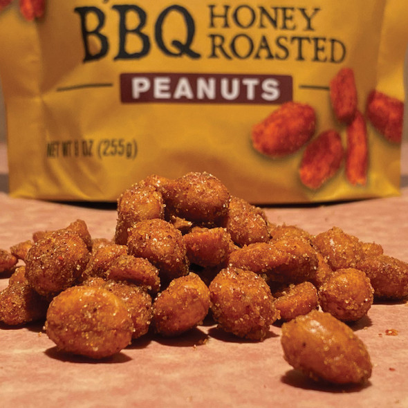 Rufus Teague 9 Oz. BBQ Honey Roasted Peanuts 1701 Pack of 12 834041
