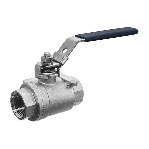 Usa Industrials Manual 2-Way Ball Valve,NPT,304 SS ZUSA-VLV-54