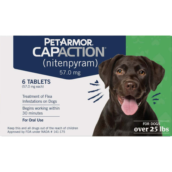 PetArmor CapAction Over 25 Lb. Dog Flea Tabs (6-Pack) 183150