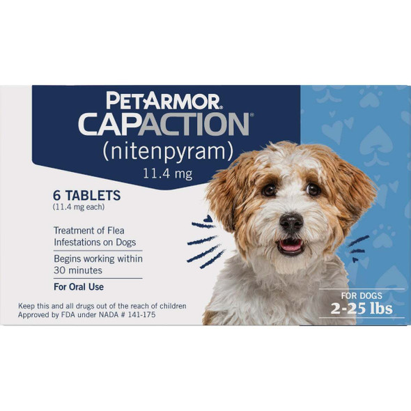 PetArmor CapAction 2 to 25 Lb. Dog Flea Tabs (6-Pack) 183148