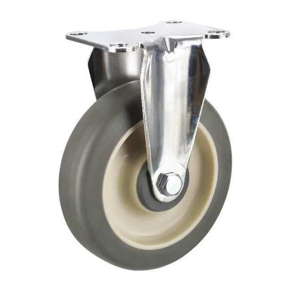 Manufacturer Varies Rigid Plate Caster,TPR,5 in.,300 lb. P12R-RP050B-12-001
