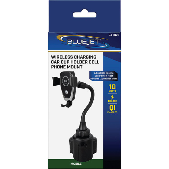 Blue Jet Cup Holder Black Universal Wireless Charger Phone Holder BJ-1027 565547