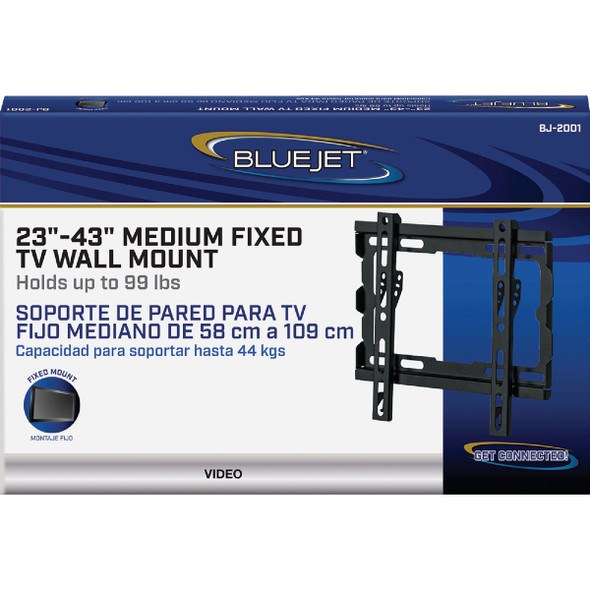 Blue Jet Black 23 In. to 43 In. Medium Fixed TV Wall Mount