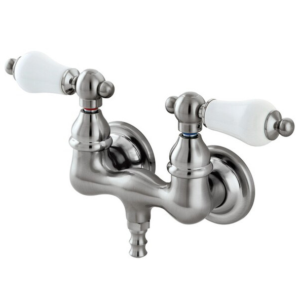 Wall-Mount Clawfoot Tub Faucet, Brushed Nickel, Tub Wall Mount