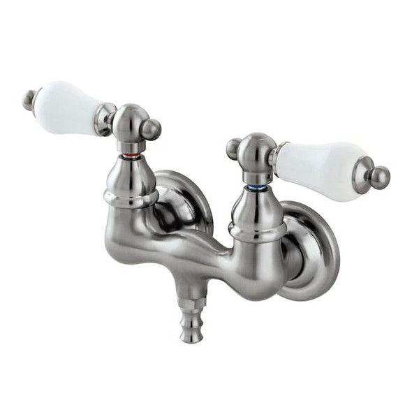 Wall-Mount Clawfoot Tub Faucet, Brushed Nickel, Tub Wall Mount
