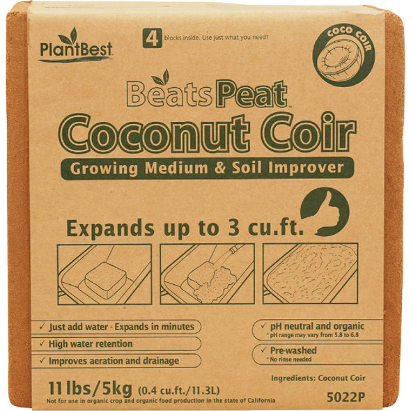 PlantBest BeatsPeat 3 Cu. Ft. Expandable Coconut Coir 3041-USA