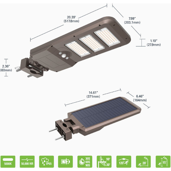 Halo 3000lm Solar Floodlight SLST305MB 568274