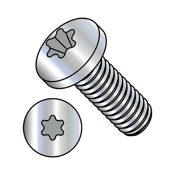M4-0.70 x 20 mm Torx Pan Machine Screw, Zinc Plated Steel, 5000 PK