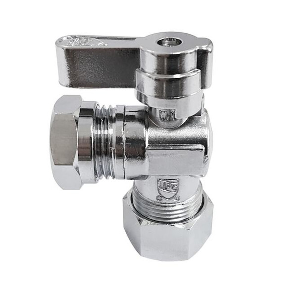 KF5430 5/8" OD Comp X 1/2" & 7/16" OD Slip Joint Angle Stop Valve