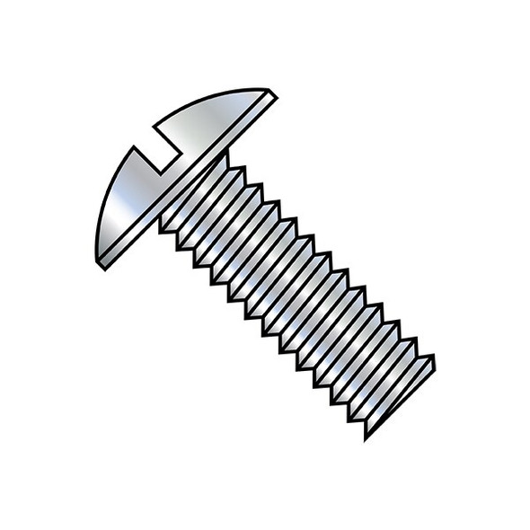 1/4"-20 x 5/8 in Slotted Truss Machine Screw, Zinc Plated Steel, 3000 PK