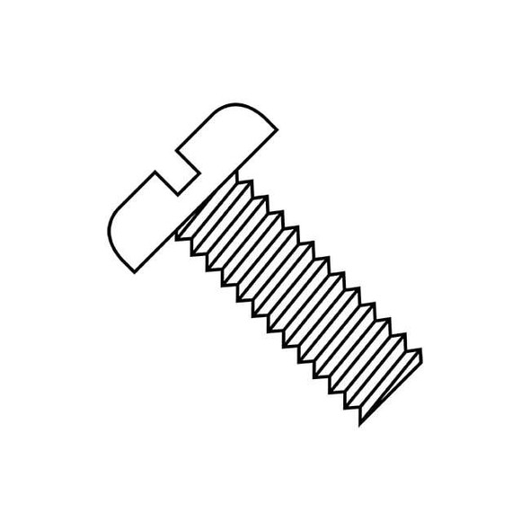 #8-32 x 1-7/8 in Slotted Pan Machine Screw, Nylon Steel, 2500 PK